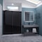 Anzzi Leon 60 in. x 76 in. Tinted Sliding Shower Door in Matte Black SD-AZ8077-02MBT - alternate 4